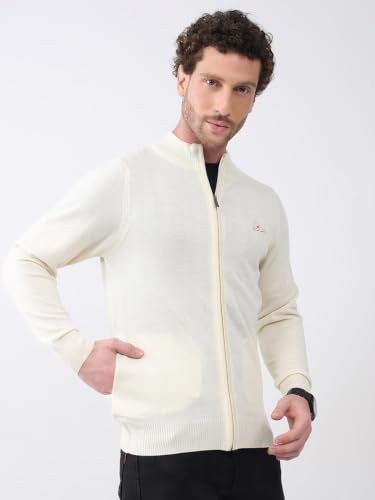 Image of Monte Carlo Men Regular Fit Full Sleeve Solid Collar Winter Pullover (Pack of 1)