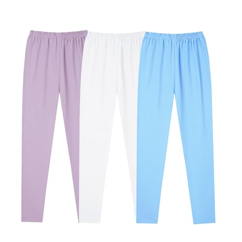 Girls Leggings Warm White Black Athletic Leggings Soft Dance Yoga School Leggings Tights Pants for Girls Gift