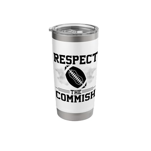 Fantasy Football Commissioner Respect The Commish Stainless Steel Insulated Tumbler