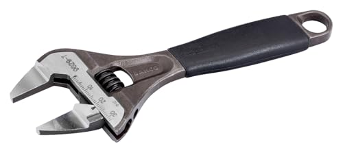 Image of Bahco BAH9031RT 8 inch SAE Ergo Big Mouth Thin Jaw Adjustable Wrench, True Ergo Design with Thermoplastic Handle, Slim Tapered Jaws, Measurement Scale, and Precision Hardened, Anti-Corrosion Finish