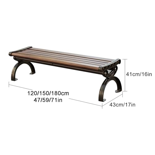 Banco de metal resistente a todo tipo de clima con asiento duradero 4