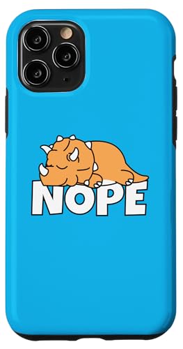 �u����A�����͂��߂񂾁v�ӂ��ҁE�ӑāE�̂�т艮�E�g���P���g�v�X Nope Not Today Triceratops �X�}�z�P�[�X iPhone 11 Pro �p