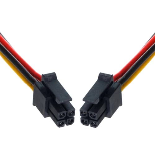 xiwai ATX Power Cable for Molex Micro Fit Connector 4Pin Male to 4-pin Male Power 12V Cable 60cm 20AWG Pitch=3.0mm
