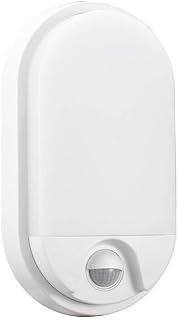 WatioWave Applique da parete ovale LED DOKO con sensore di movimento, 15 W, 4000 K, bianco