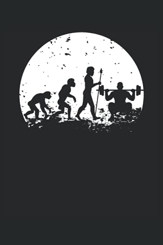 Fitness Evolution Notizbuch (liniert) Kraftsport Vintage Hantelscheibe