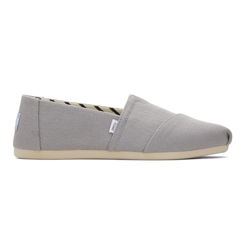 Toms Alpargata Damen Espadrille, Drizzle Grey Recycled Cotton Canvas, 37.5 EU