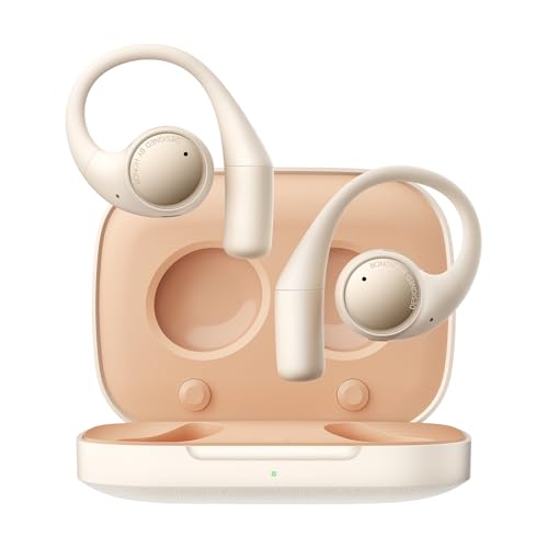 Honor Earbuds Open, AI Traducción en Directo, 22H Cascos Inalambricos Bluetooth, 3 Micro, IP54, Auriculares Inalambricos Bluetooth 5.2 con Cancelación Activa del Ruido, Dorado
