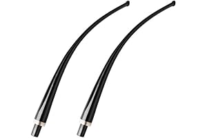 OLD FOX Pipe Stem Replacement for Churchwarden Bent Pipe with 2 Horn Rings