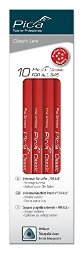 Crayon universel PICA 545 mine robuste 24cm pour marquage précis