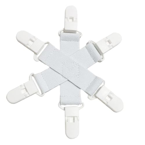 Outil Démêlant Pour Draps Housses Dans Le Sèche-Linge, Accessoire Démêlant De Draps De Lit Avec 6 Pinces, Support Anti-Amas De D-raps De Lit, Réduit Les...