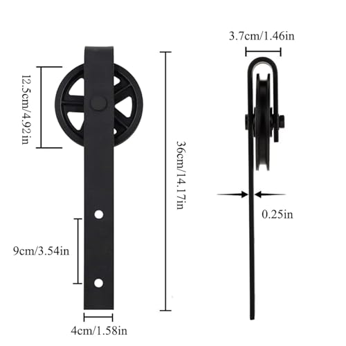 Quincaillerie pour porte de grange sans bruit fermeture douce