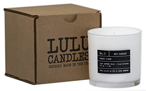 Lulu Candles | Wild Lemongrass | Luxury Scented Soy Jar Candle | Hand Poured in The USA | Highly Scented & Long Lasting (9 Oz.)
