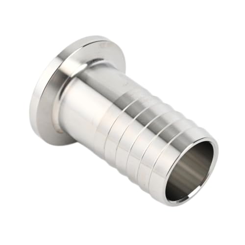 Image of QiiMii KF16 Flange to 20mm Rubber Hose Barb Adapter Fitting 304 Stainless Steel for Vacuum