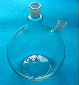 GOWE 5000 ml, 24/29,2-neck, parte inferior plana, Cristal Frasco, 5L, dos cuellos, Laboratorio de Química botella, Heavey pared