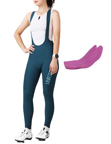 LAMEDA Cycling bib Pants Women, High Waist 3D Padded Cycling bib Trousers Breathable Quick Dry Bike Tights Bicycle Leggings
