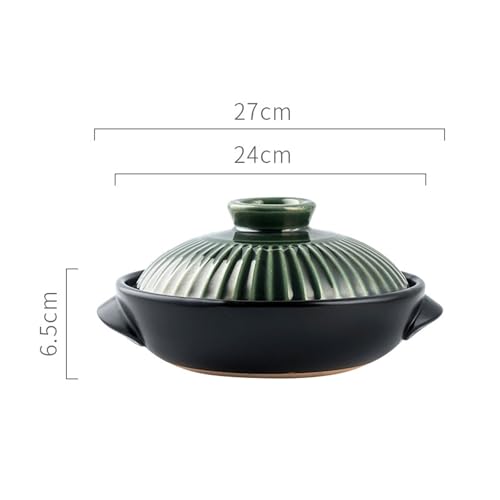 Ustensiles de cuisine ragoût pot en terre cuite vert 24cm - 8