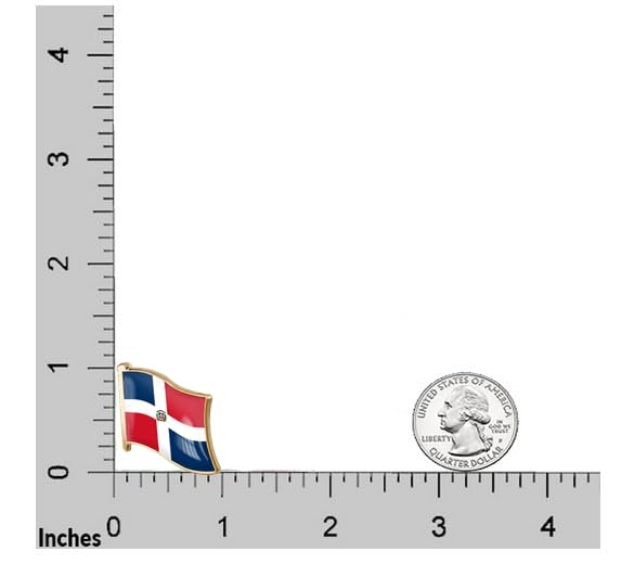 Image of vmcoatdu 1inch Country Flag Pin Badge International Travel Brooch Metal Alloy Souvenir Pin
