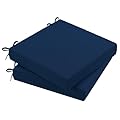 AAAAAcessories Outdoor Seat Cushions for Patio Furniture, Waterproof Replacement Patio Chair Cushions, Set of 2, 18 x 18 x 2 Inch, Navy Blue