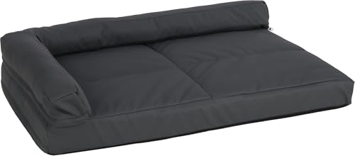 Sofa Odet pour grand chien gris rectangle 90x60x16cm imperméable - 4