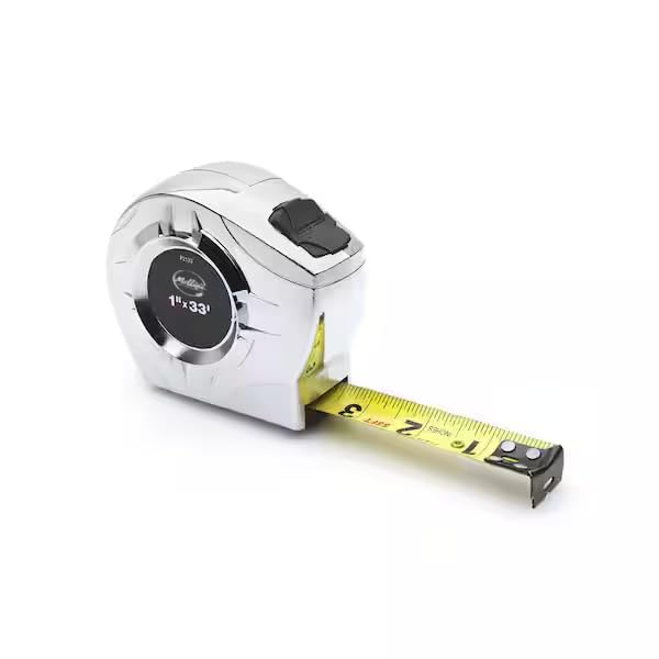 1 in. x 33-ft. Chrome Case A4-Blade Power Return Tape Measure, Mfr: P2133DN-A