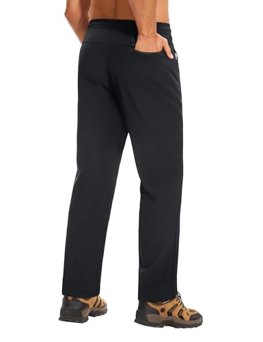 Forik Men's Lightweight Hiking Pants Quick Dry Waterproof Joggers Athletic Workout Sweatpants with Zipper Pockets3