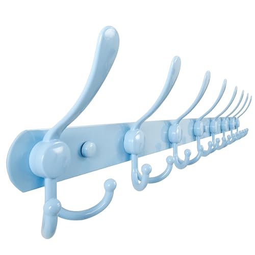 Dseap Wall Mount Coat Rack with 8 Tri-Hooks, 29.5in