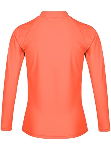 Tame the Sun Girls Long Sleeve UPF 50+ Rash Guard Swim Shirt - One Piece Zipper Toddler Swim Shirt for Girls2