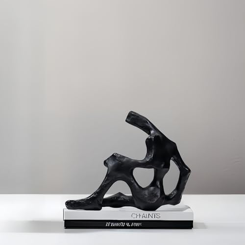 WAZAIGUR Simple Modern Black Abstract Sculptures Statues Table Shelf Decor for Home, Desk, Living Room and Office - Image 5