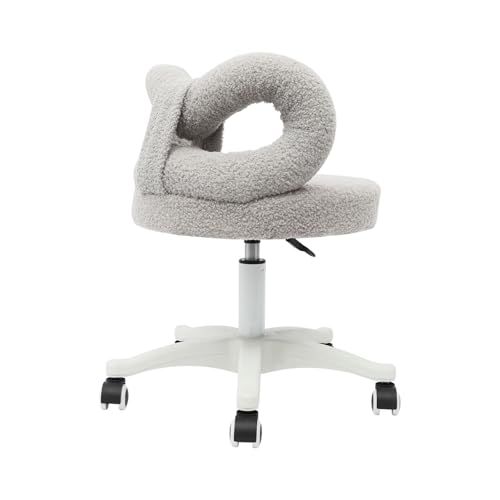 Sillón con respaldo mariposa gris y ruedas miniatura 6