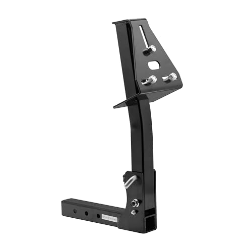 Extreme Max 5001.5831 Pivoting Fold Down Hitch Mount Spare Tire Carrier for 2" Receivers, Black