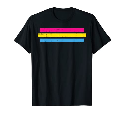 Pansexual Striped Pan Pride Flag Pansexuality LGBTQ Gift Maglietta