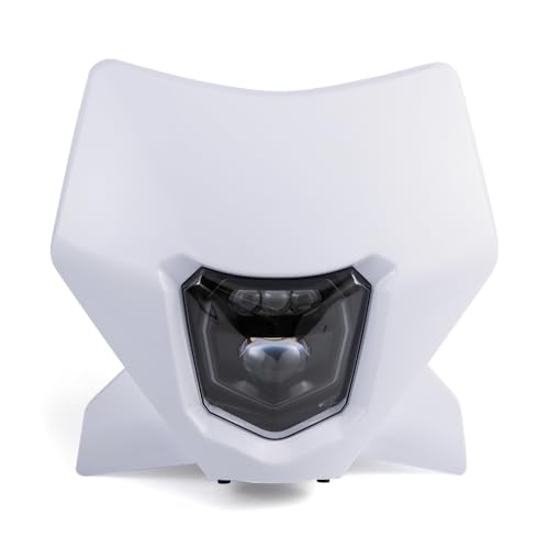 Phare de moto à LED E24 ultra puissant avec carénage blanc