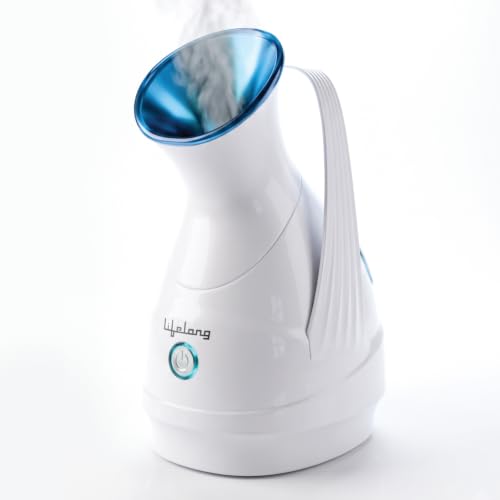 Image of Lifelong Steamer & Vaporizer for Cough, Cold & Facial | Nano-Ionic Portable Face Steamer for Facial, Steam Inhaler for Sinus & Vaporizer Machine for Adults & Kids | Fast Mist in 10sec, 100ml Capacity