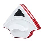 Magnetic Window Cleaner Double Side Glass Wiper Adjustable Magnetic Glider Washing Brush Tools Glass Washing Cleaning Tool Brush 18-30mm Thickness Suit Glazed Windows with 3-8mm Thickness (Red)