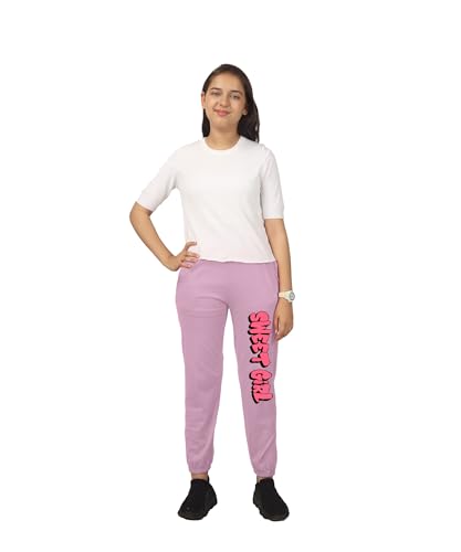 Image of KYDA KIDS Girls 100% Pure Cotton Printed Loose Fit Track Pants | Premium Summer Casual Wear with Elastic Waist Daily Comfort Wear (Pack of 4)