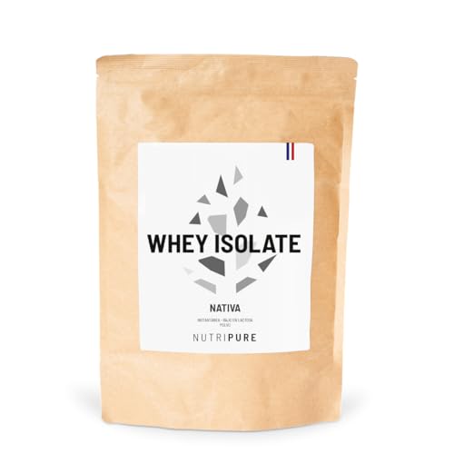 Nutripure | Whey Isolate Nativa | Aislado de Suero Nativo en Polvo | Neutro | Suplemento Alimenticio a Base de Proteínas de Leche | Desarrollo Muscular | 94% Proteínas, 25% BCAA, 52% EAA | 750g | FR