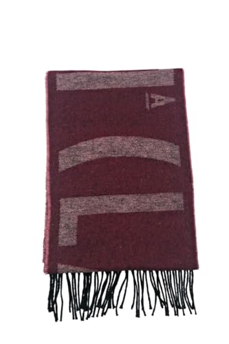 Sciarpa con frange sullorlo e maxi logo 30X180 Non definito 0289 RASPBERRY