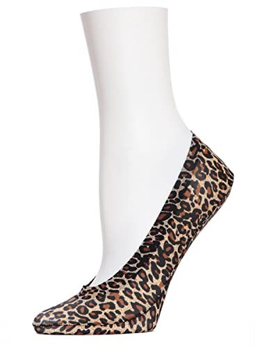 Image of MeMoi Leopard Print No-Show Liner Socks