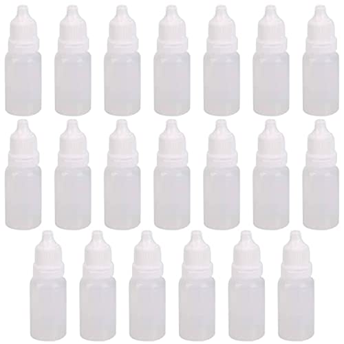 Cerioll - Bouteilles Compte-gouttes Vides En Plastique Chutes, Translucide Souple Bouteilles, Flacons Compte-gouttes En Plastique Souple, Portable Bouteille En Plastique Liquide Eye (20ml, 20PCS)