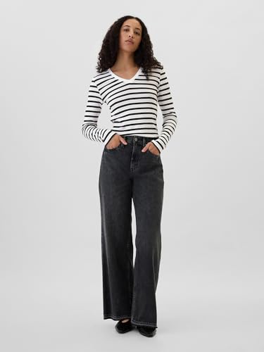 GAP Women's Long Sleeve Favorite V-Neck T-Shirt - Picture 9 of 18