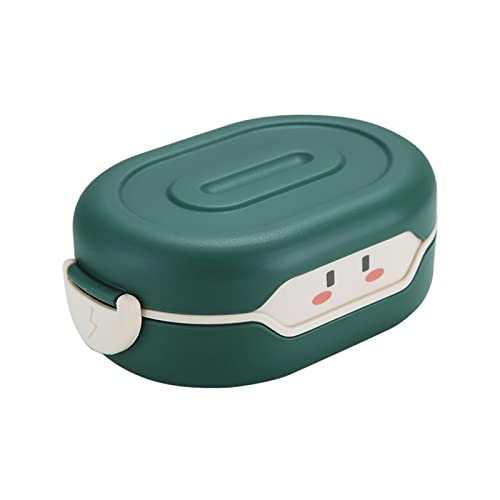 Bento Boxes Lonchera para caja bento portátil ecológica contenedor de alimentos para picnic microondas almacenamiento refrigerador (color: verde)