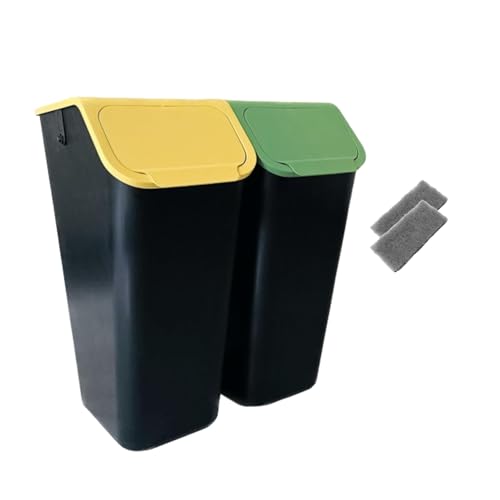 Aria fresca in cucina: grazie al filtro a carbone attivo integrato, gli odori sgradevoli rimangono nella spazzatura. Il coperchio ermetico garantisce che nulla fuoriesca. Scopri il set di bidoni pratici per la tua cucina.