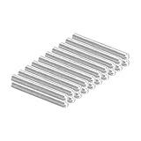PATIKIL 304ステンレス鋼ダワーピン3.5x30 mm（3/16" Dia） 20個丸頭フラット面取りエンド金属ダワーピンベッドペグサポート棚家具デバイス