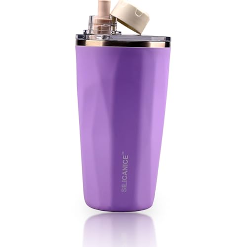 Comparison: Best Tumbler For Smoothies 9 SILICANICE 20oz Stainless Steel Vacuum Double Insulated Tumblers with Lid and Straw,Dishwasher safe Travel Coffee Tumbler,Iced Water,Smoothie,lilac,Leak Proof Themal Cup Durable