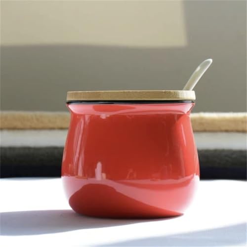 Ceramic Spice Shaker Home Jar – Salt and Pepper Shaker, Kitchen Storage with Lid, Dustproof, Neat Professional Organizer