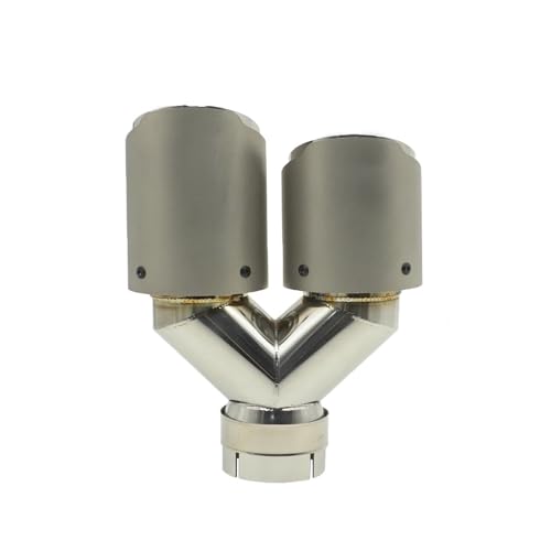 Embout échappement double 63mm-89mm en inox argenté gauche pour Golf et BMW