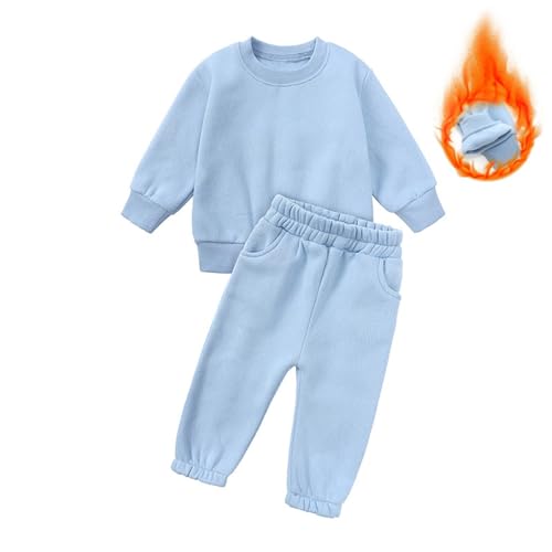 Kids Boys Girls Fleece 𝗣ajamas Set Flannel Winter 𝐒leepwear Cozy Top Cotton 𝐏j Toddler 𝗣ajama Pant Leisure Sweatsuit2