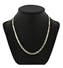 Mens 9ct Gold Flat Bevelled Curb 4mm Chain Necklace 30 Inch Long #2