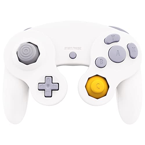 eXtremeRate Carcasa para Nintendo Gamecube Mando, Cubierta Frontal y Placa Posterior, Agarre con Botones, Accesorios de Repuesto - No Incluye Controlador, Blanco - imagen 5
