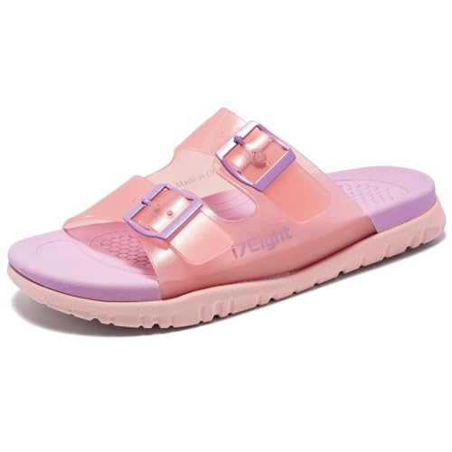 i78 Kids Double Buckle Adjustable Arch Support Flat Non-slip Sandals for Girls